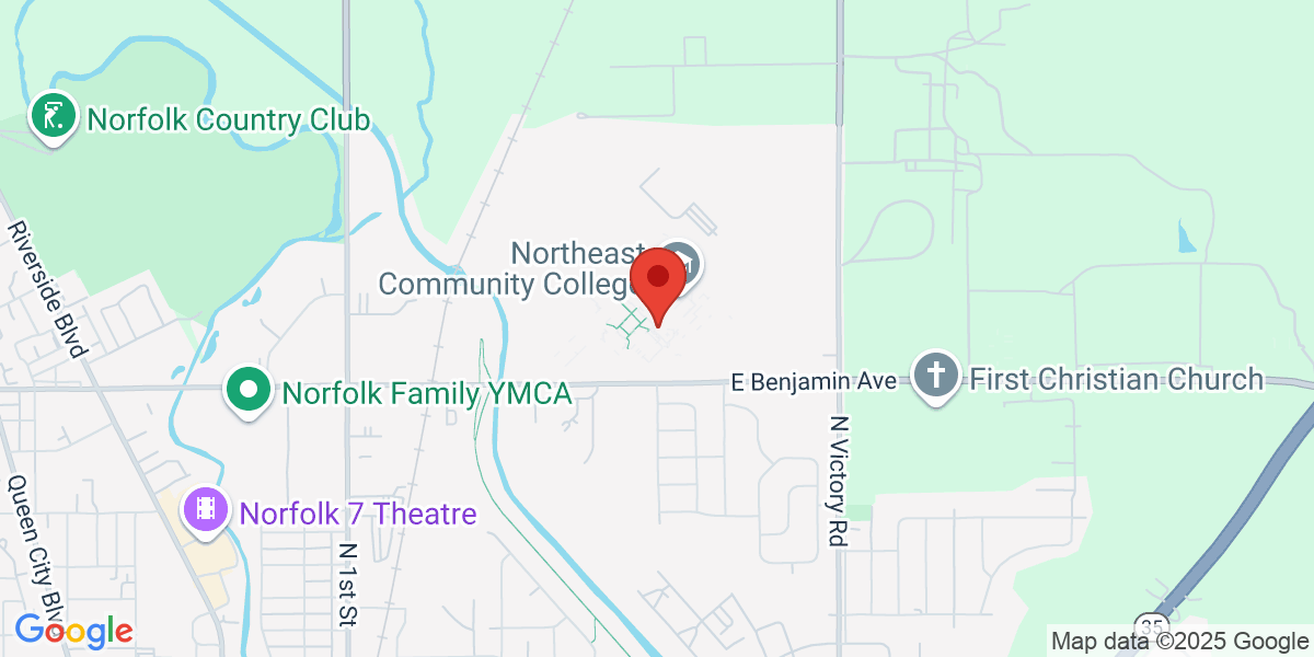 Map of Northeast Community College Library